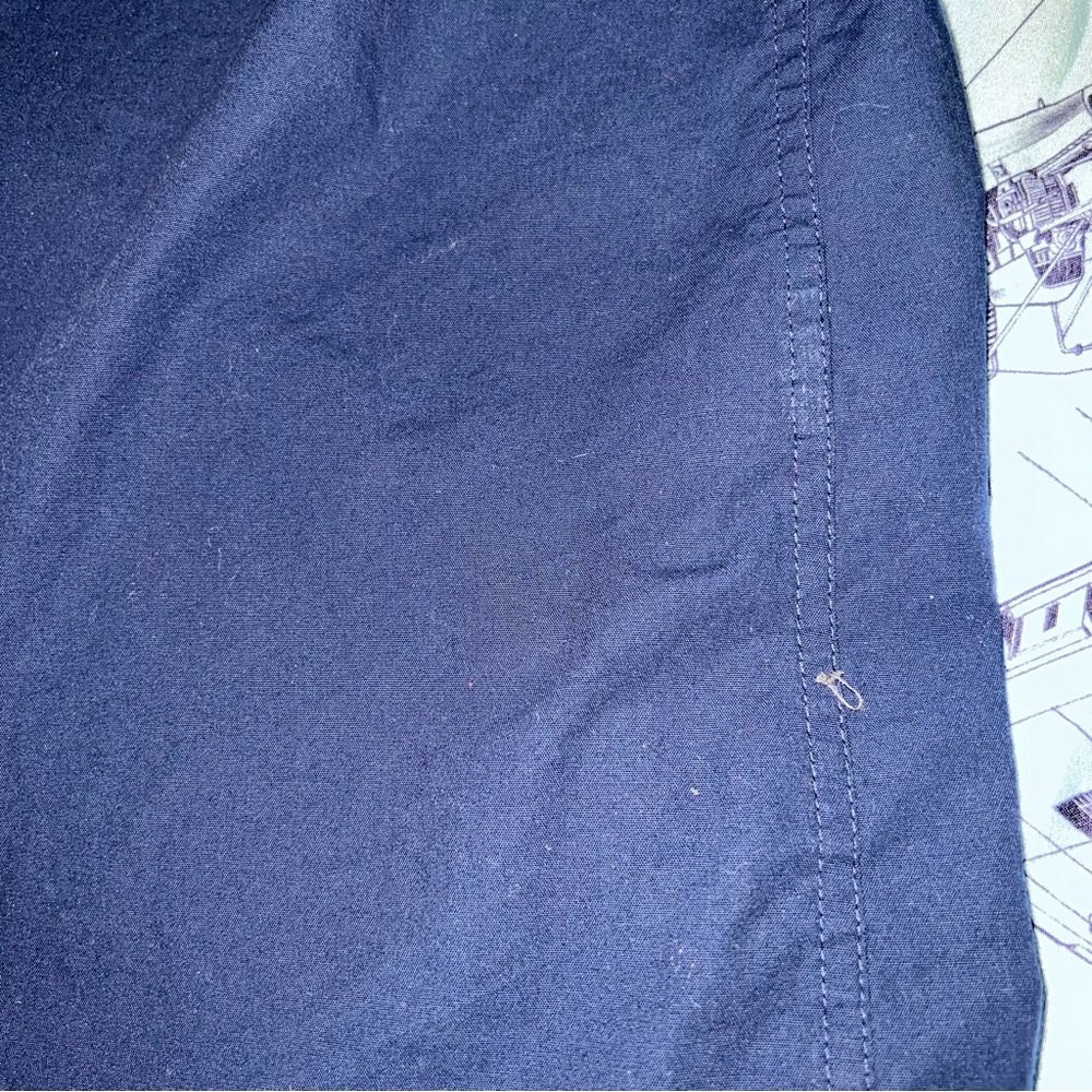 Alfani Dark Blue Casual Button Down Shirt - Picture 5 of 9